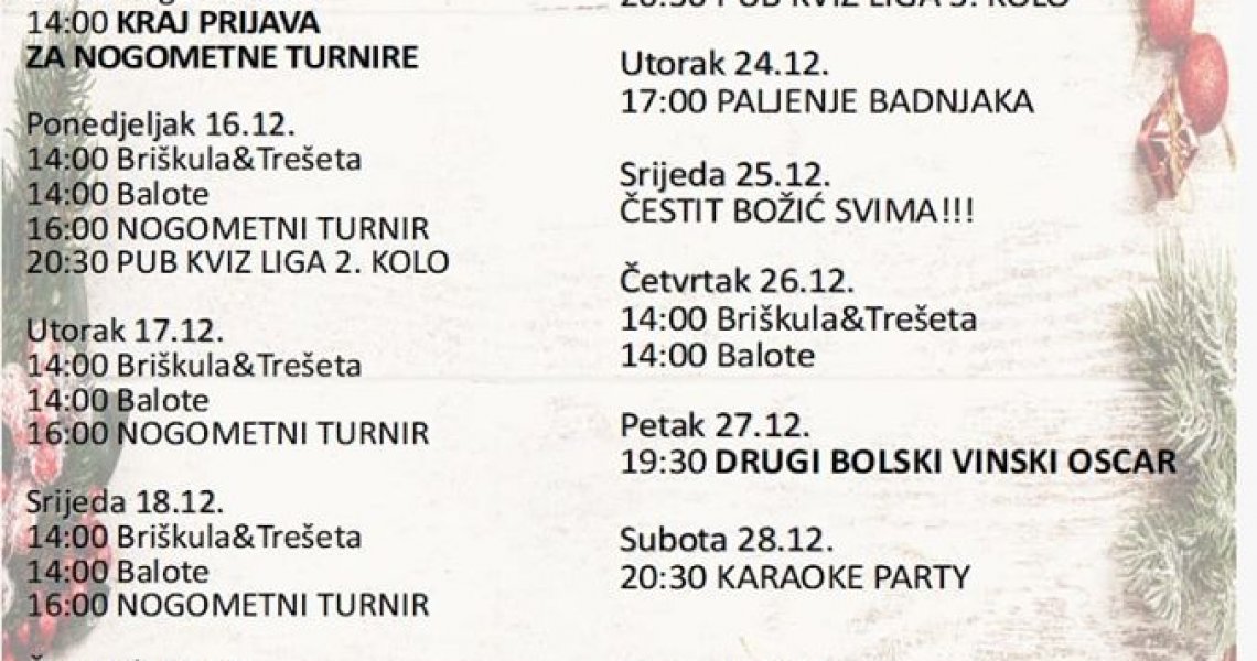 Sportsko zabavni Božić u Bolu